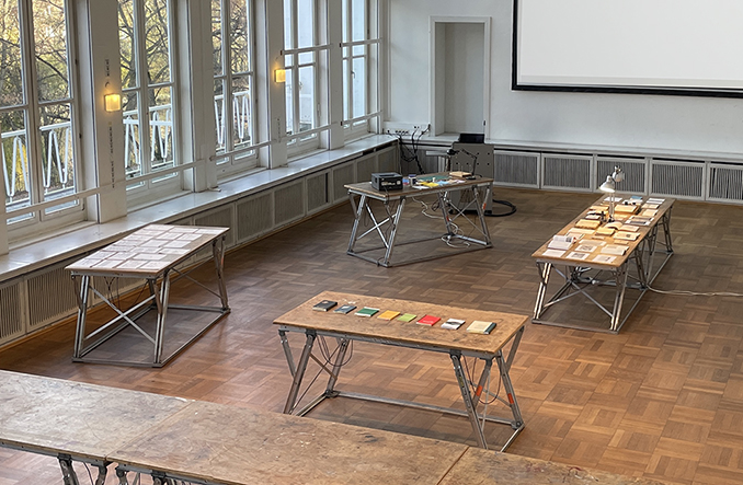 Photo of the Tuer’s Caslon Exhibition in the Aula Armgartstraße